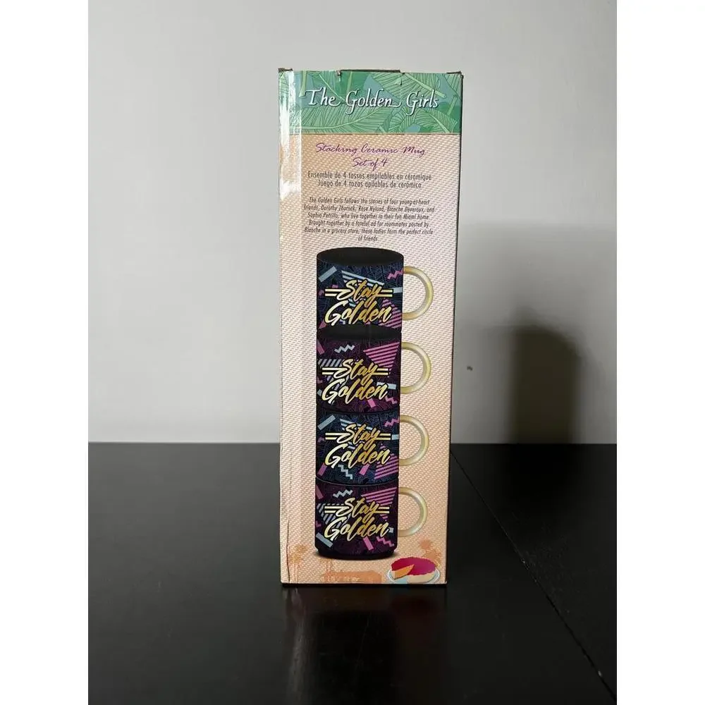 Golden Girls “Stay Golden” NIB 2007 Metallic Mug‎ Set